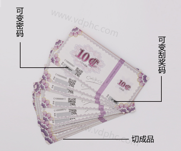 中国电信10元充值券印刷工艺2